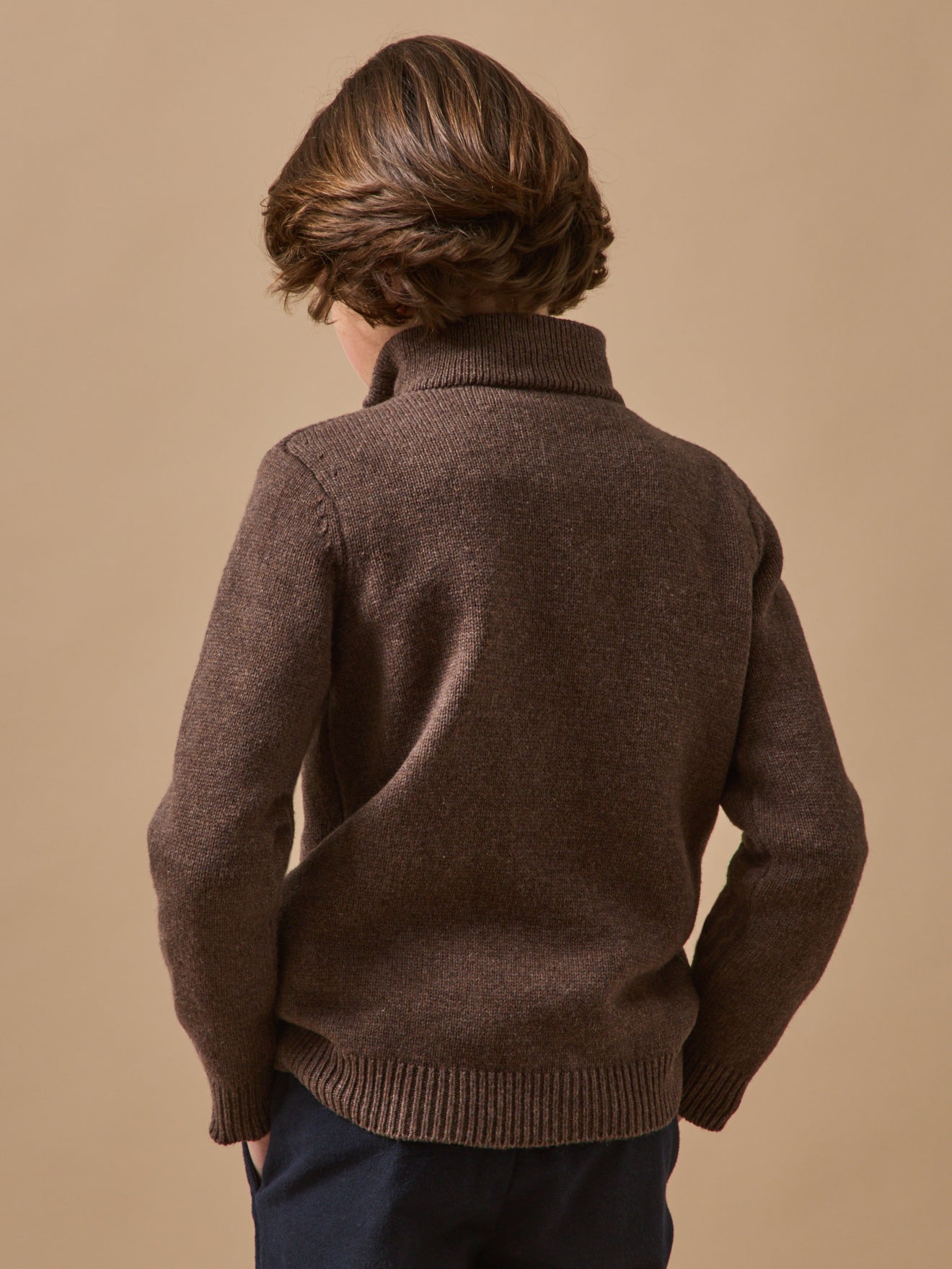 Boy's sweater with high neckline