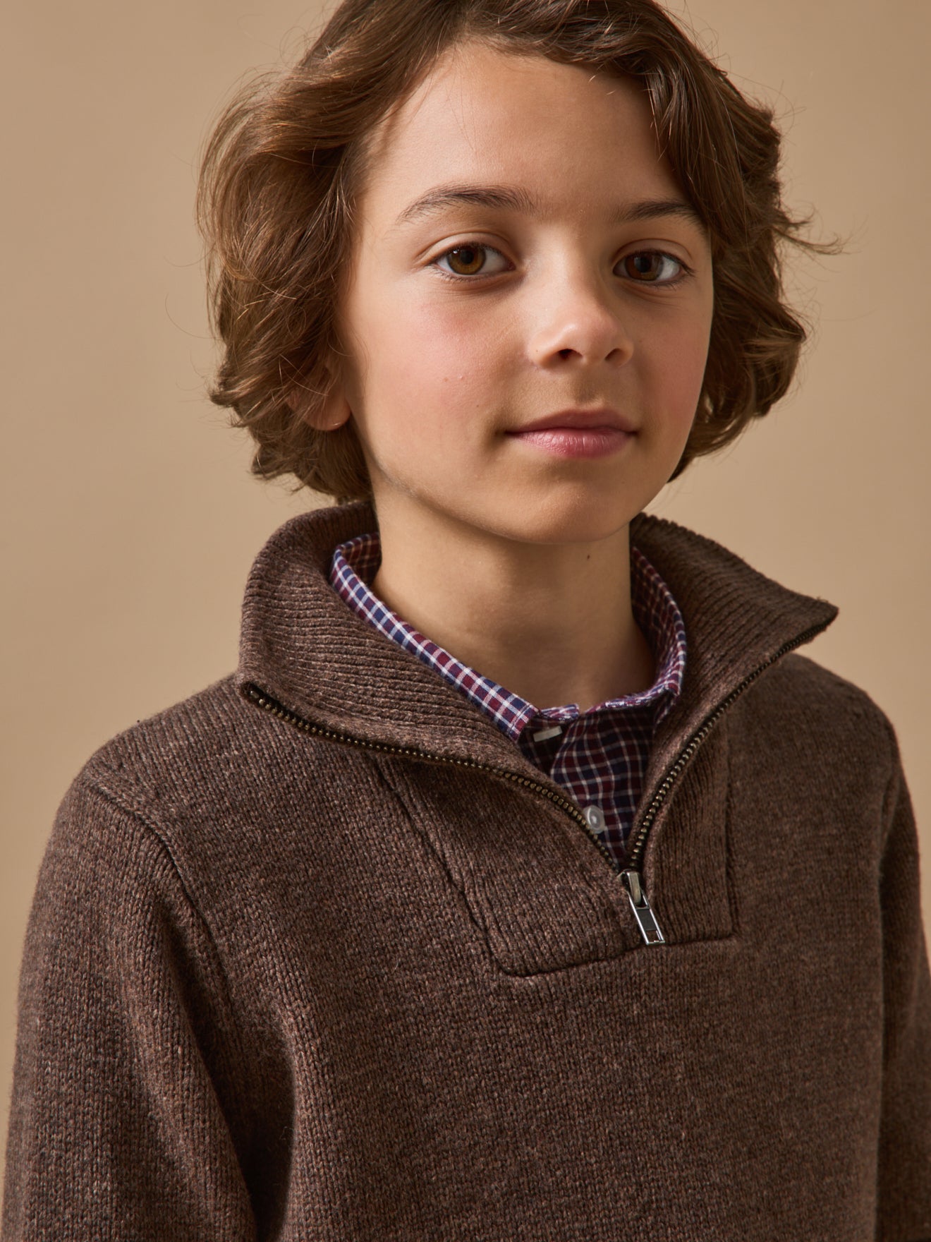 Boy's sweater with high neckline