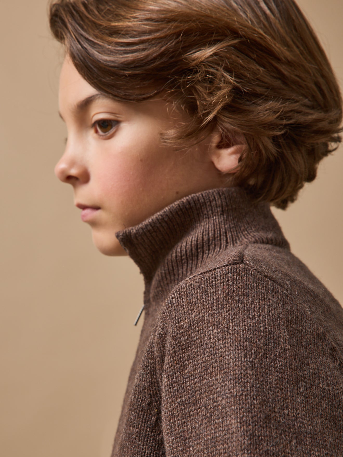 Boy's sweater with high neckline