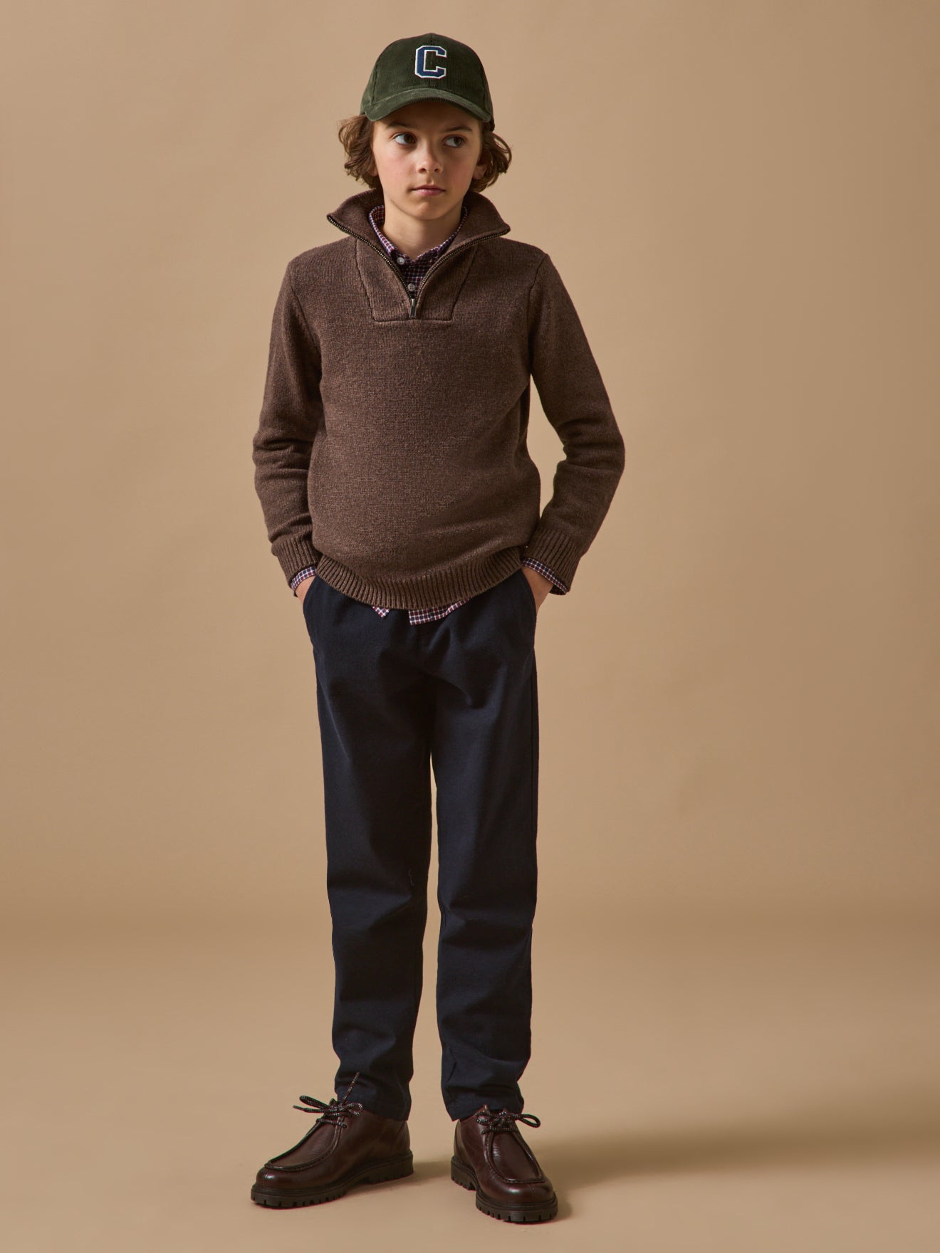 Boy's sweater with high neckline