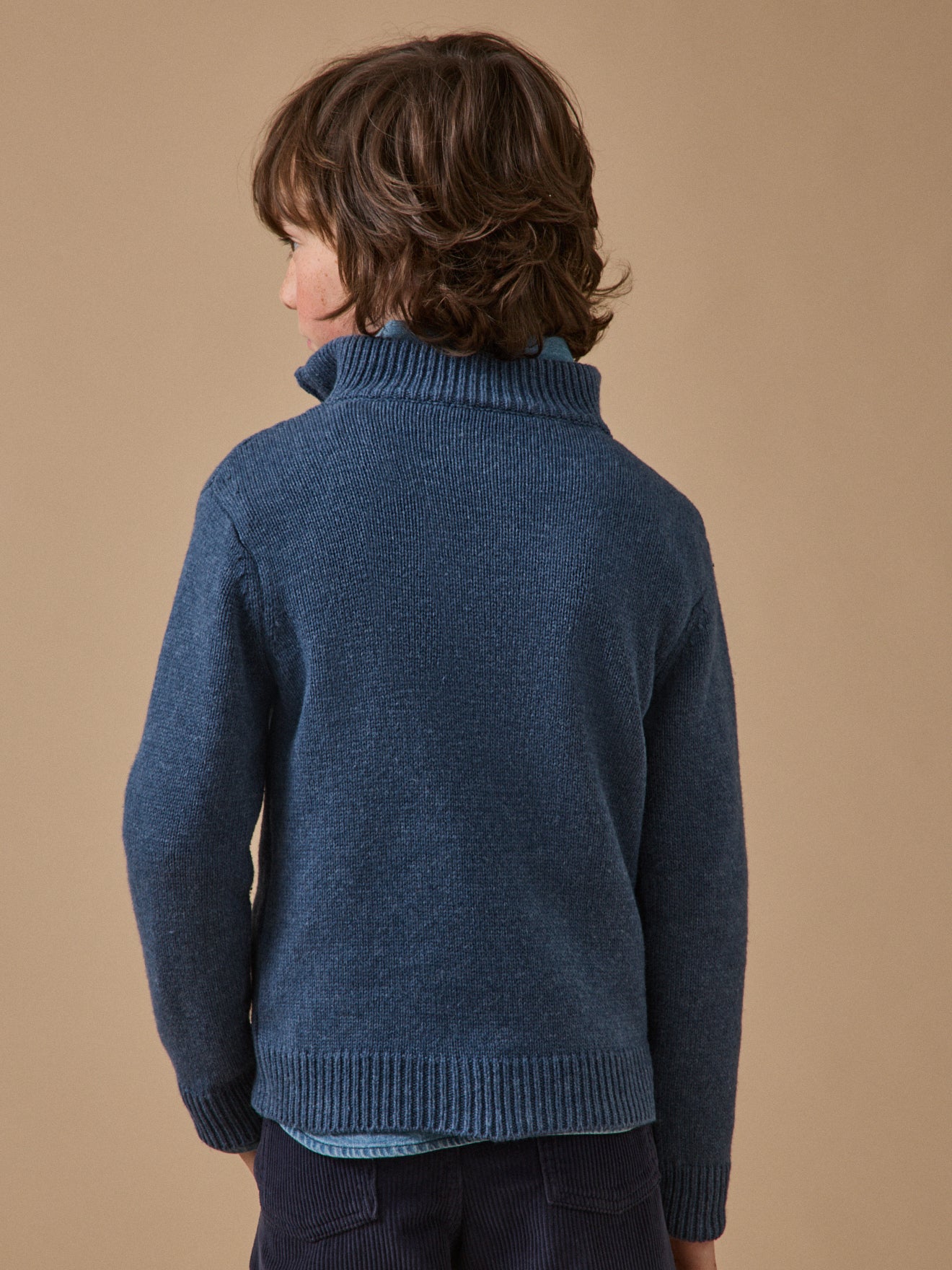 Boy's sweater with high neckline