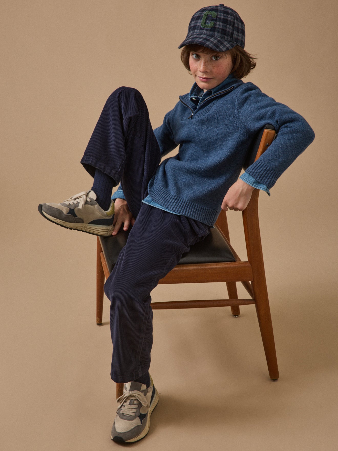 Boy's sweater with high neckline