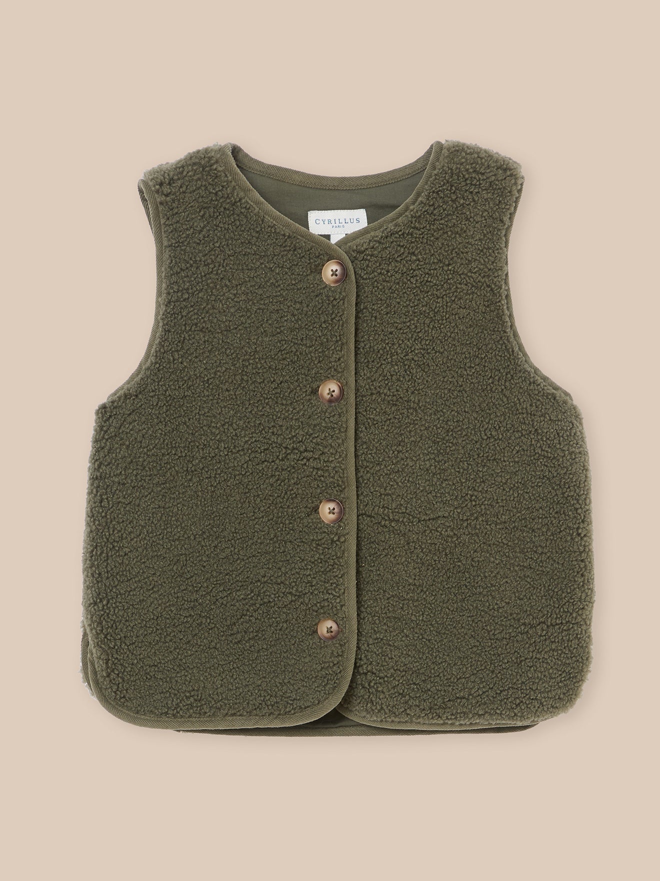 Boy's sherpa sleeveless jacket