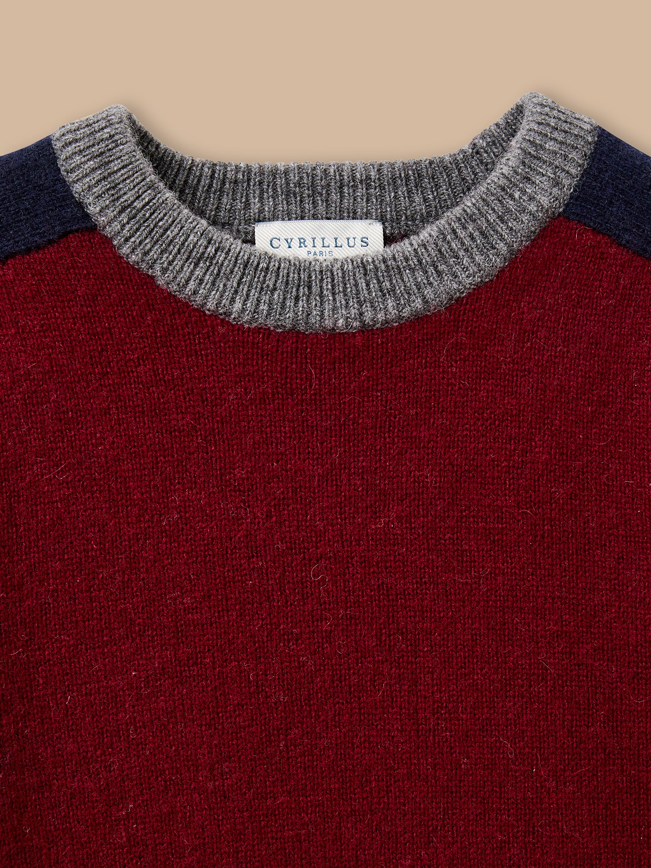 Pull colorblock en laine Garçon