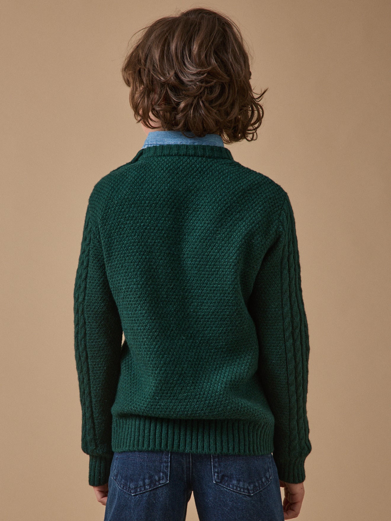 Boy's cable-knit sweater