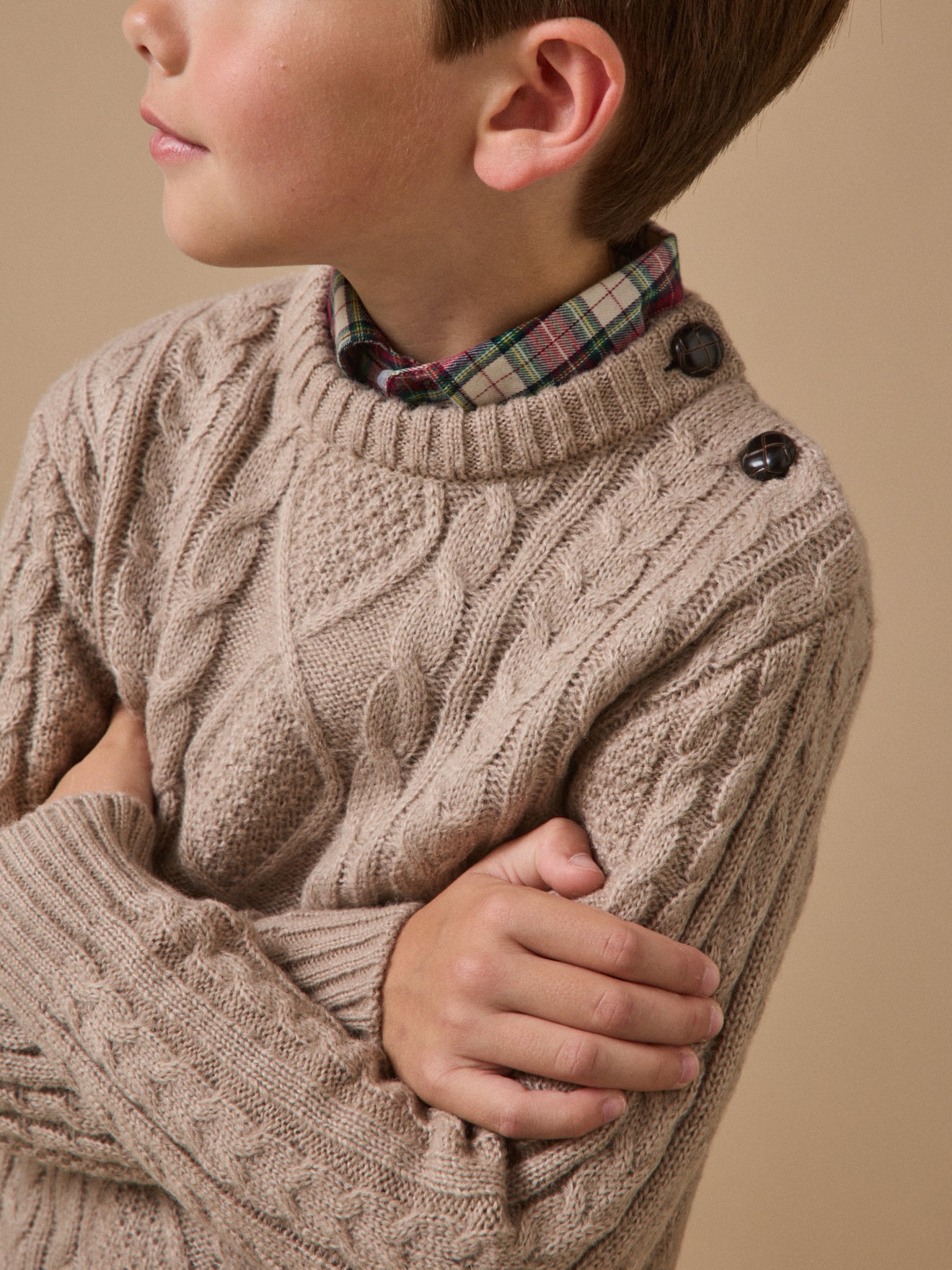 Boy's cable-knit sweater