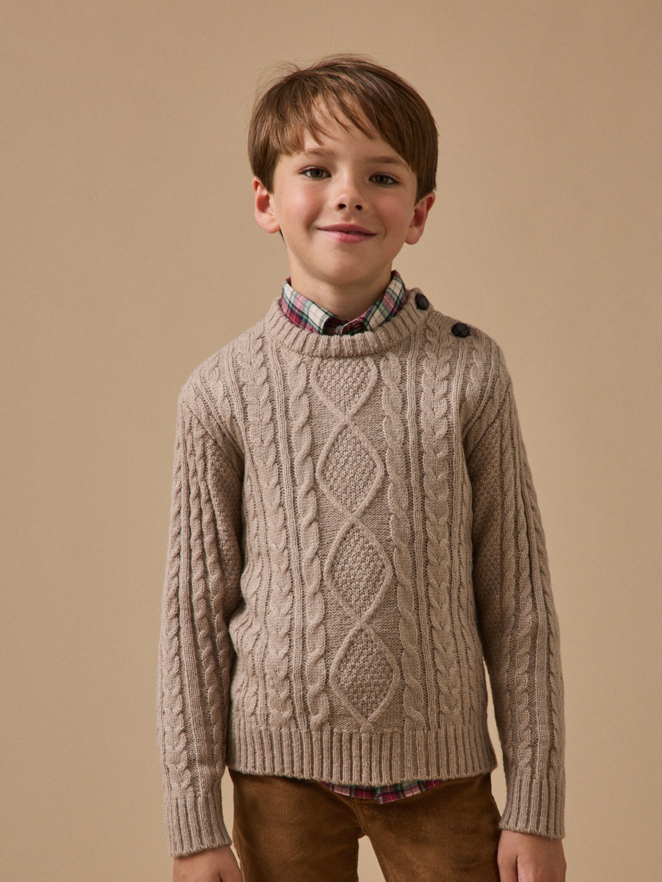 Boy's cable-knit sweater