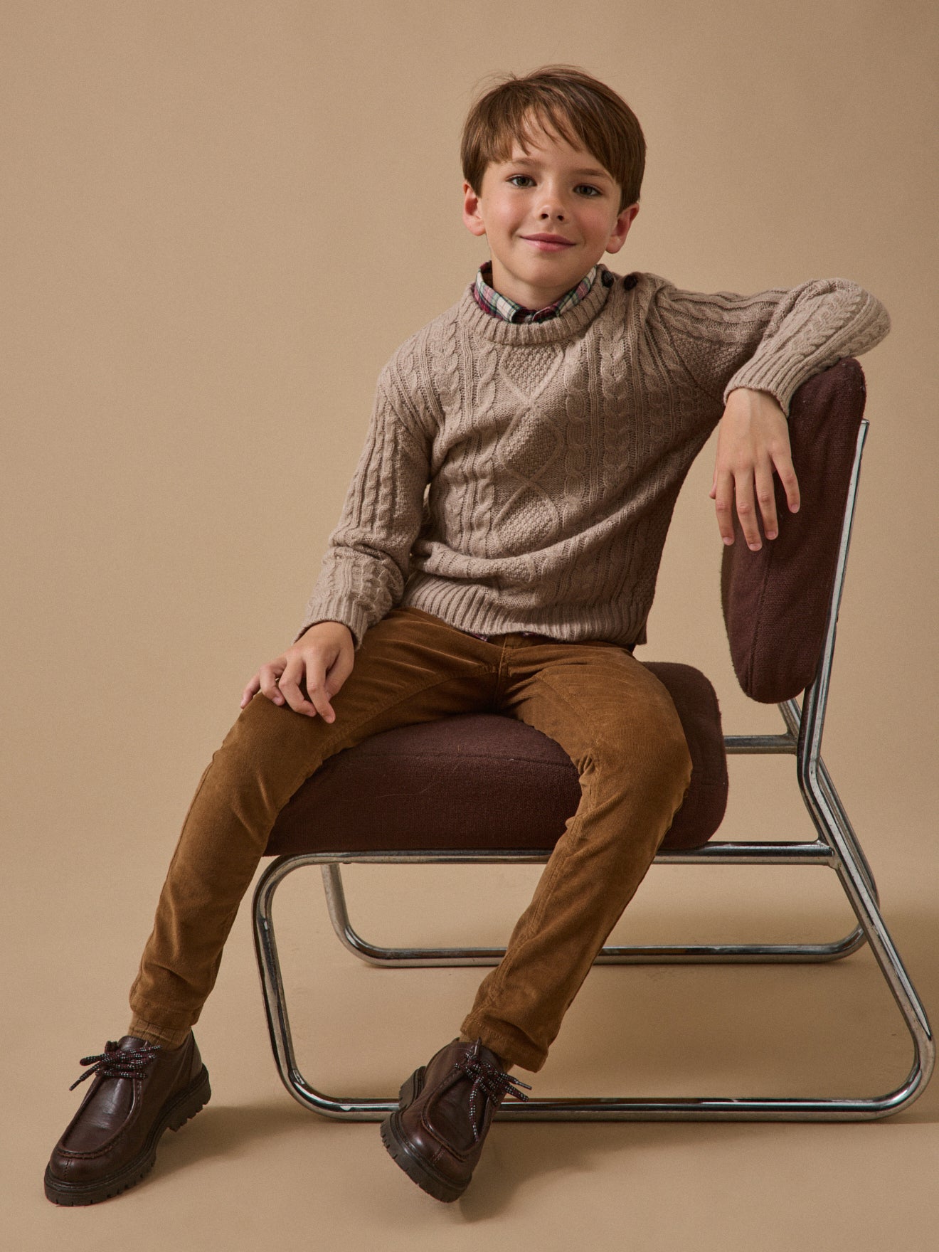 Boy's cable-knit sweater