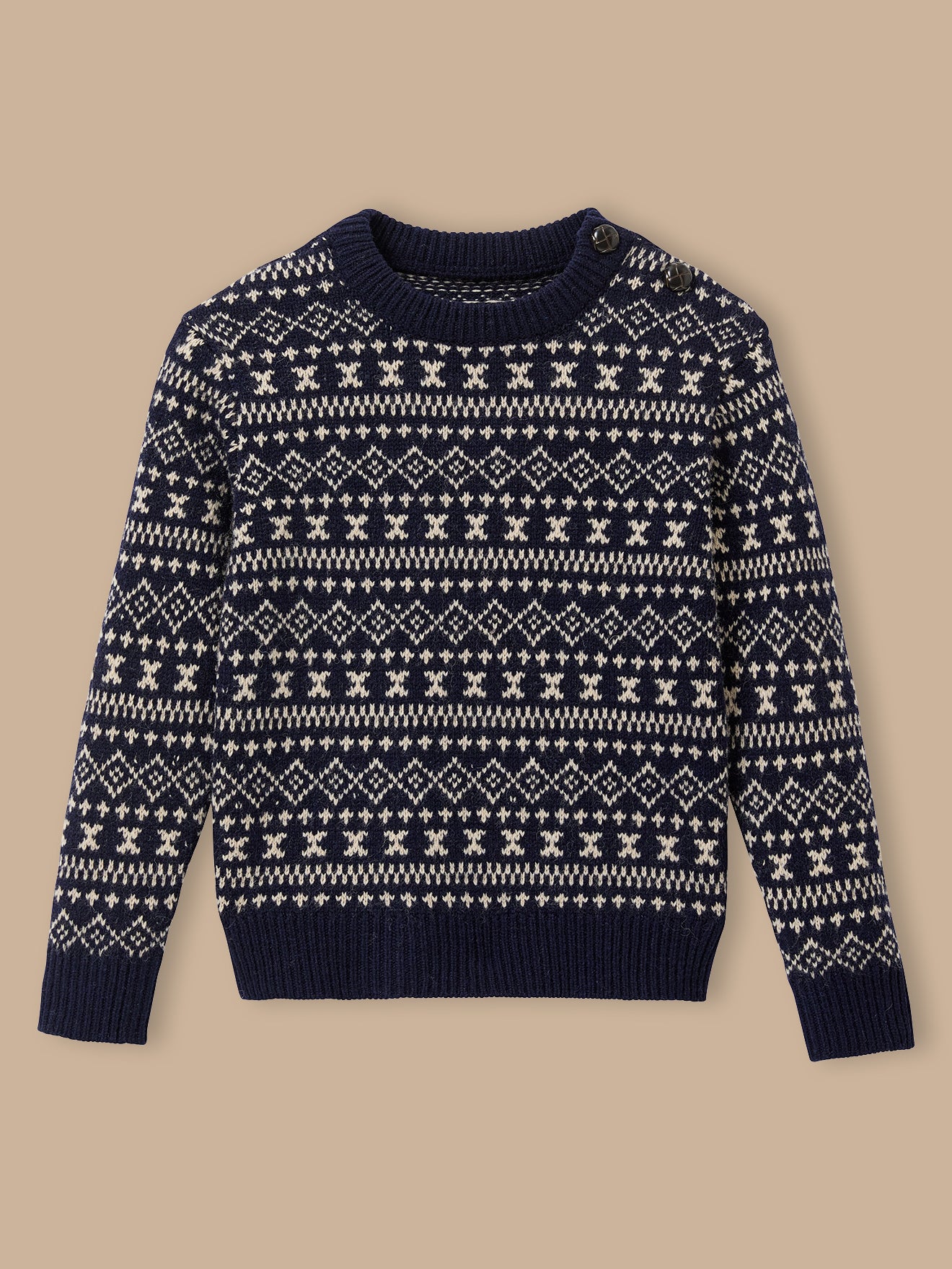 Pull jacquard avec laine Garçon