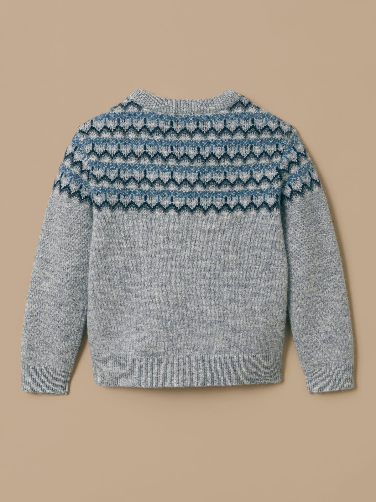 Boy's jacquard sweater with wool
