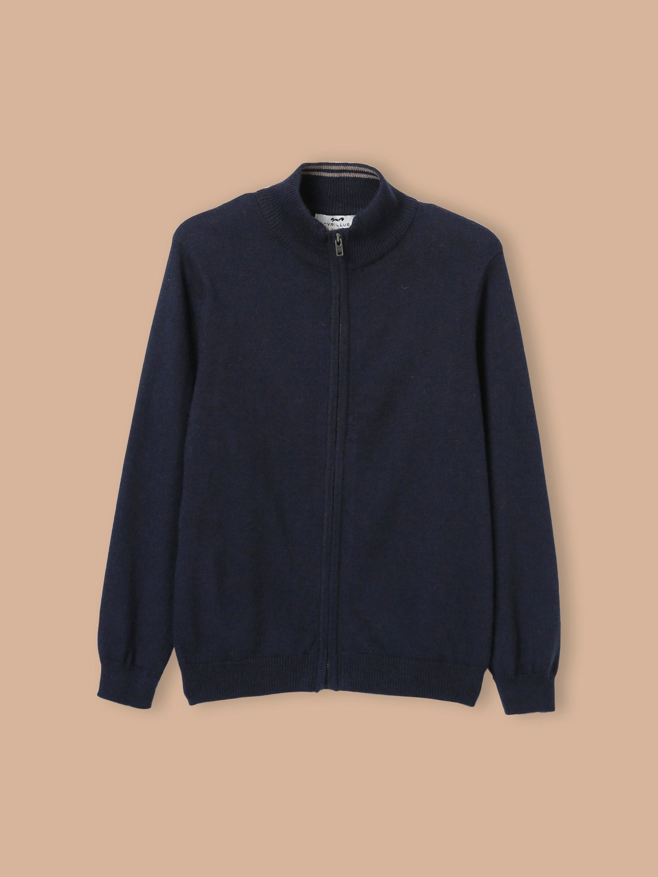Boy's high-neck cardigan