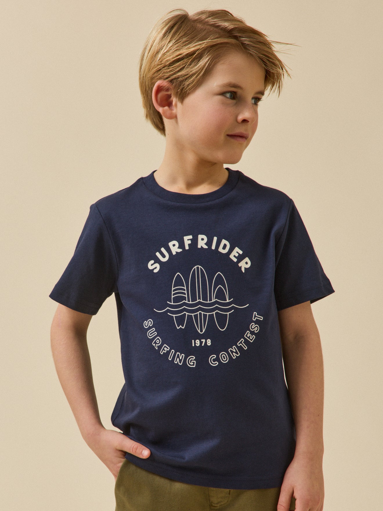 Boy's organic cotton print T-shirt