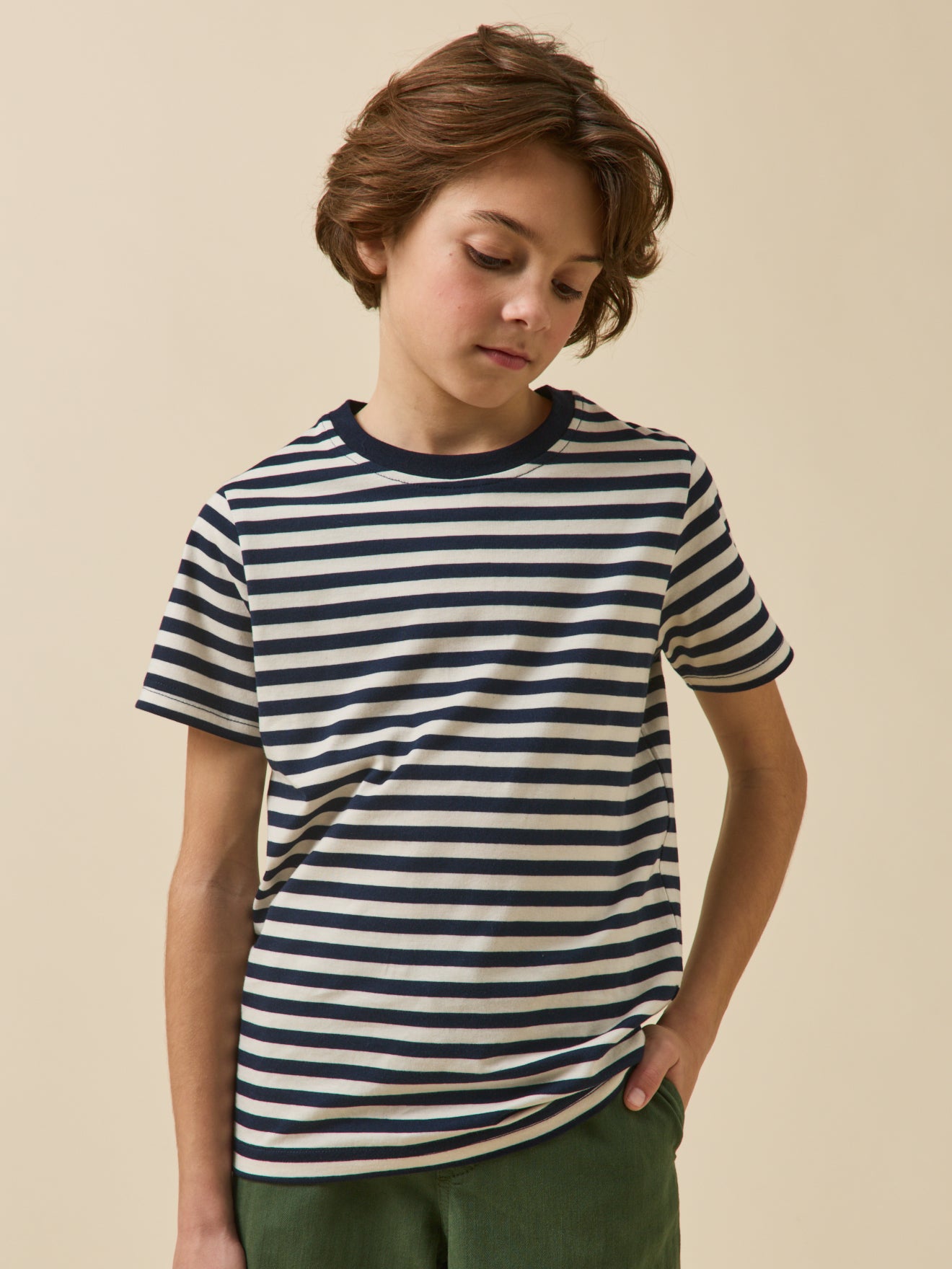 T-shirt rayé garçon - Coton biologique