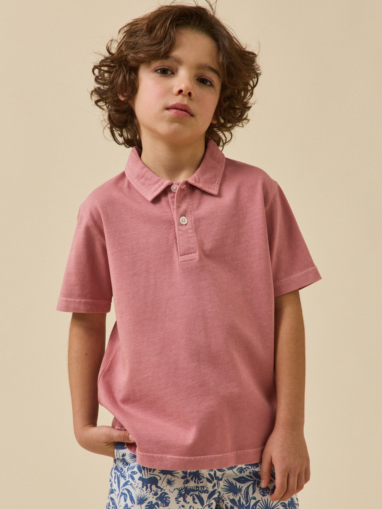 Boy's organic cotton polo shirt