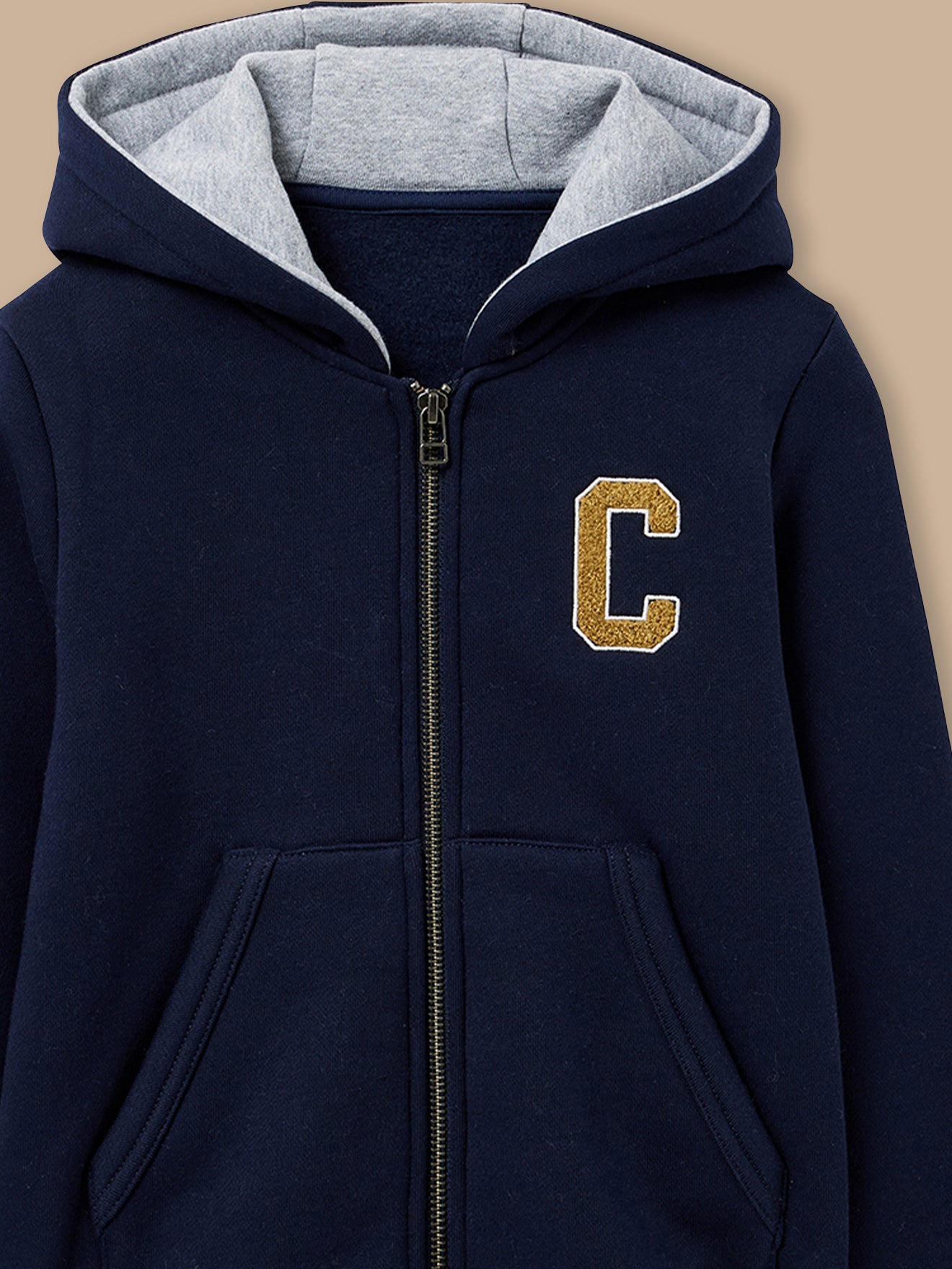 Boy's zip sweatshirt with hood