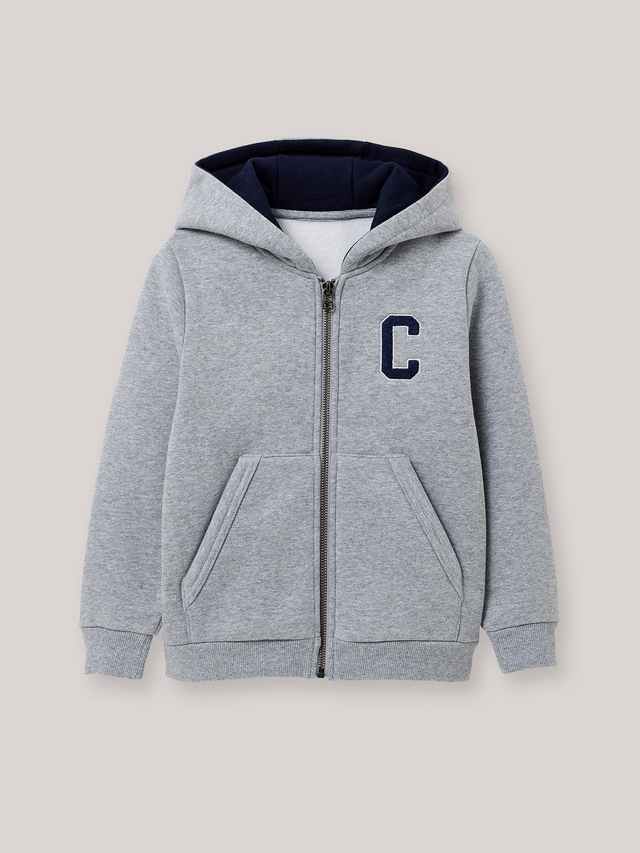 Boy's zip sweatshirt with hood
