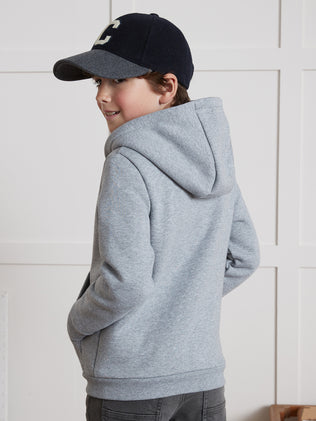 Boy's zip sweatshirt with hood