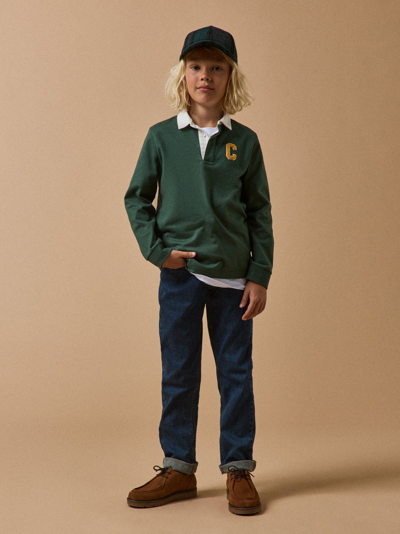 Boy's organic cotton rugby shirt