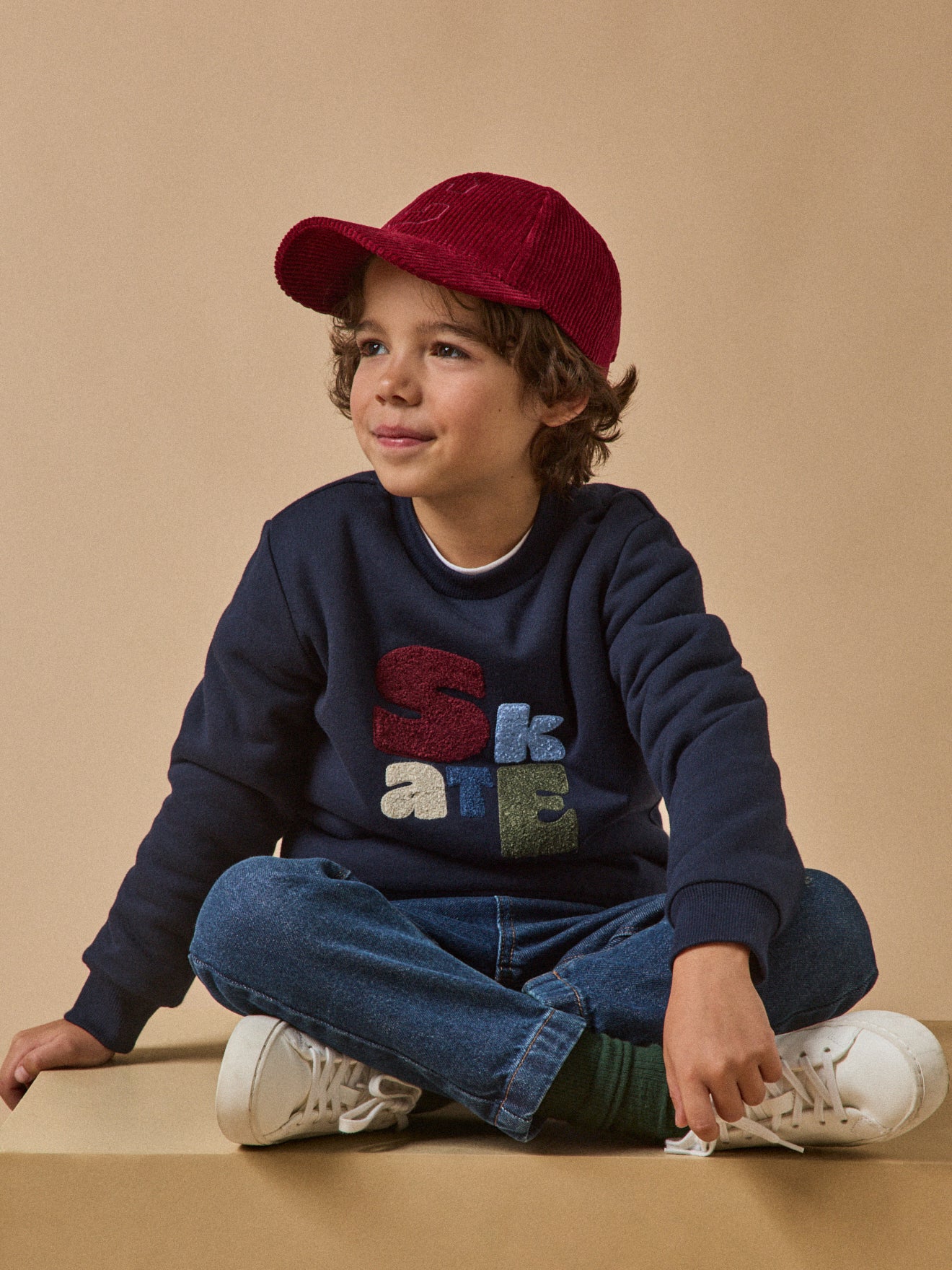 Boy's sweatshirt with sherpa lining
