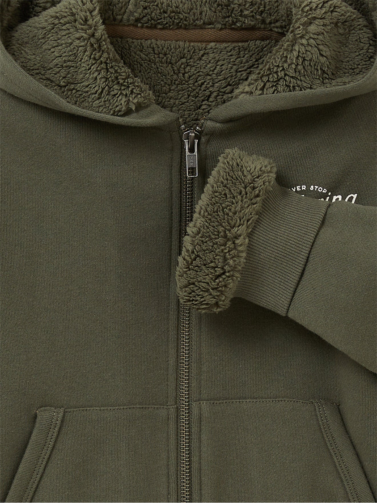 Cardigan zippé doublé sherpa Garçon