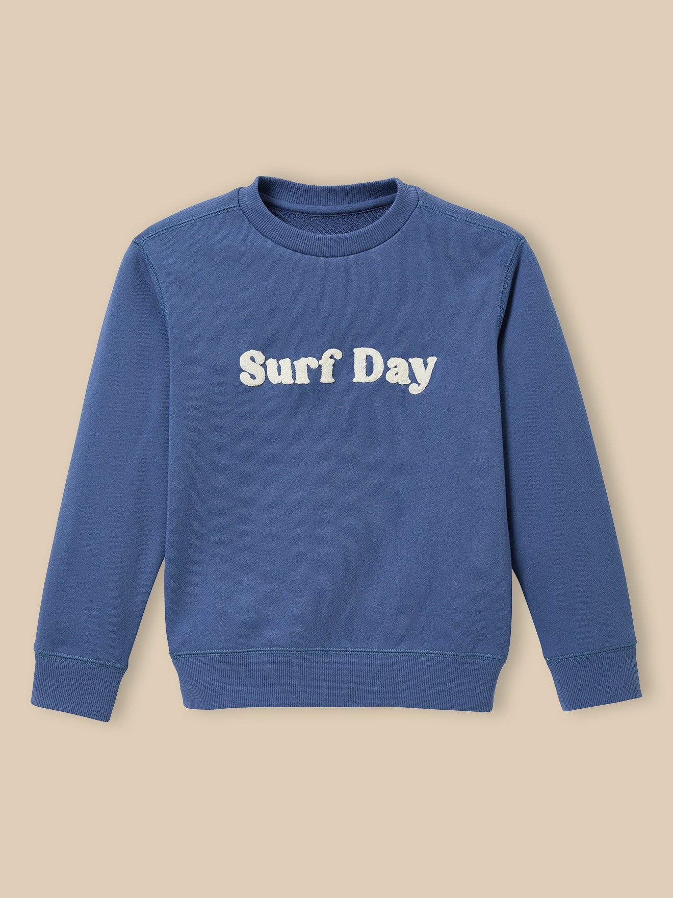Boy's marled message sweatshirt in organic cotton