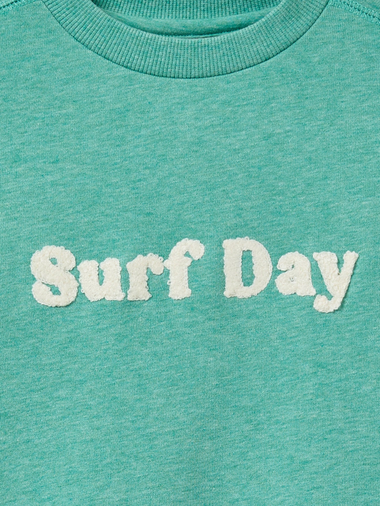 Boy's marled message sweatshirt in organic cotton