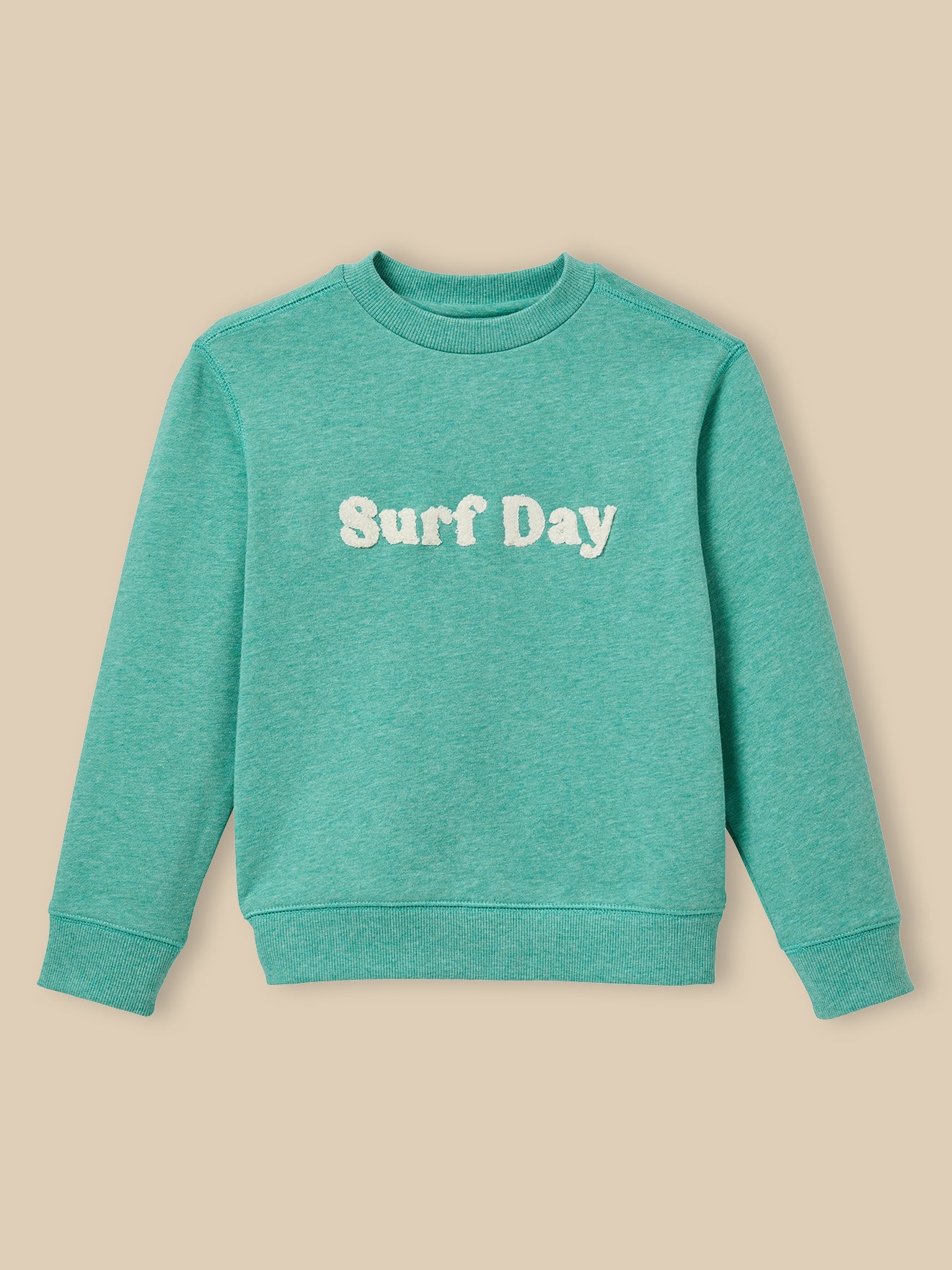 Boy's marled message sweatshirt in organic cotton