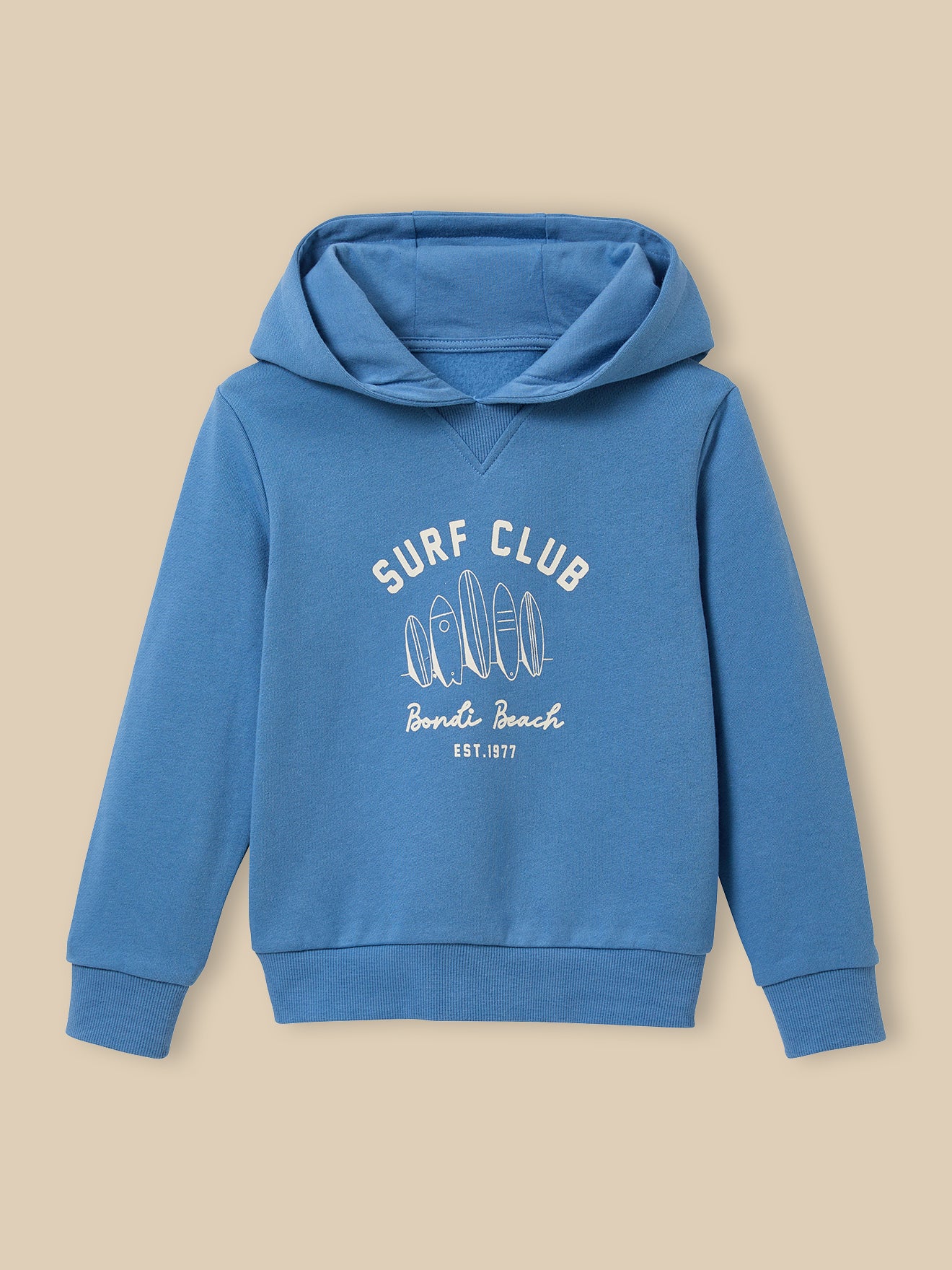 Boy's organic cotton hooded sweatshirt