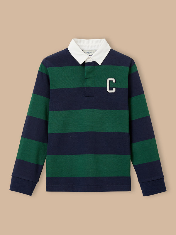 Cyrillus Boy's Striped Rugby Shirt