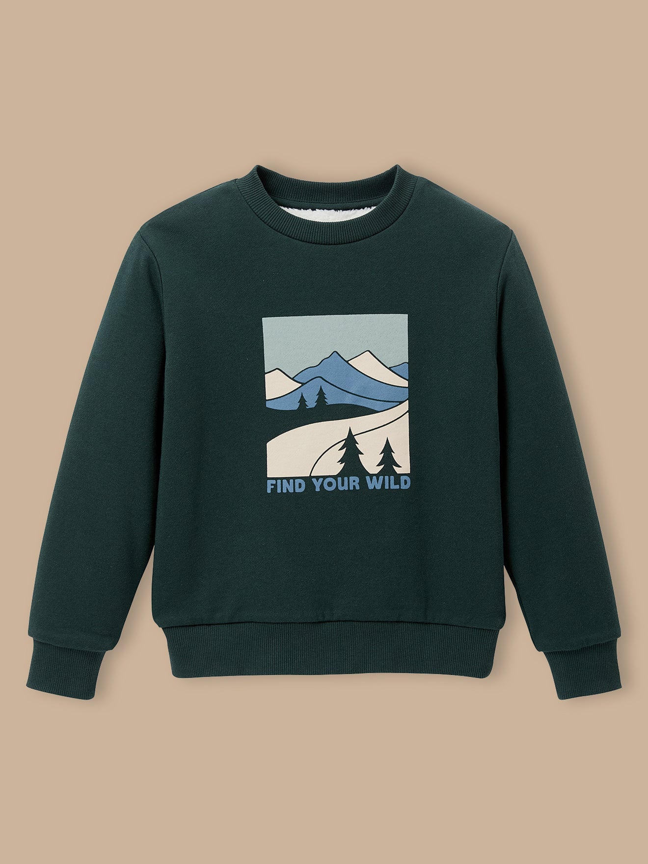 Boy's sherpa-lined sweatshirt