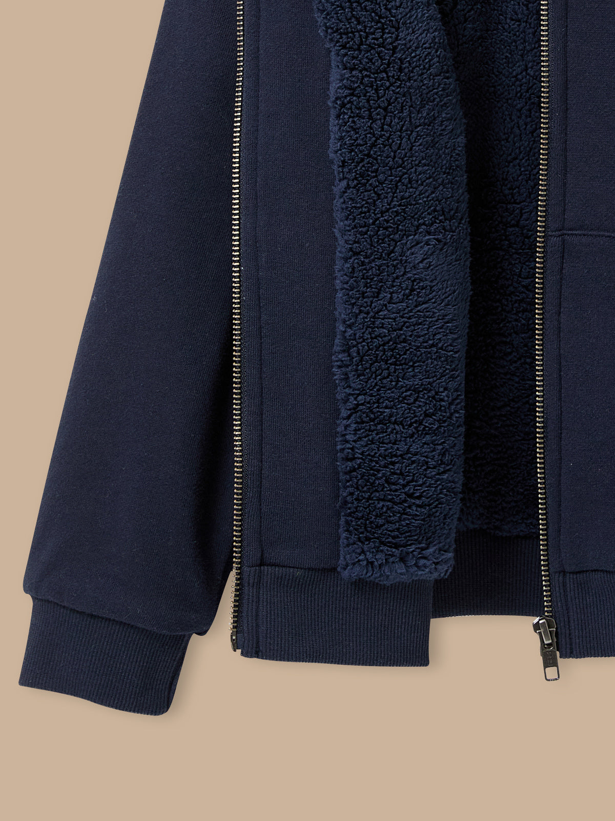 Boy's sherpa-lined zip sweatshirt