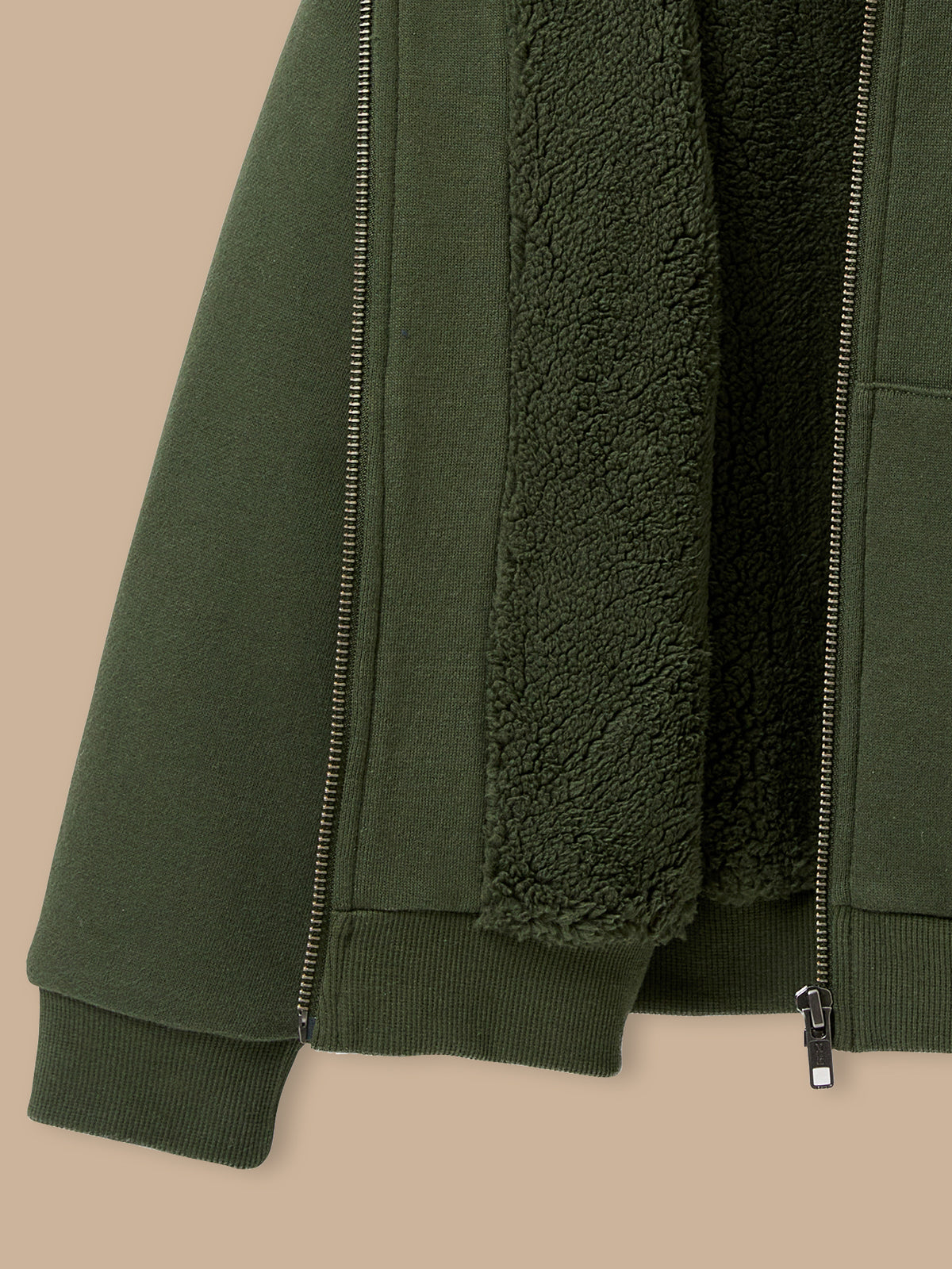 Boy's sherpa-lined zip sweatshirt