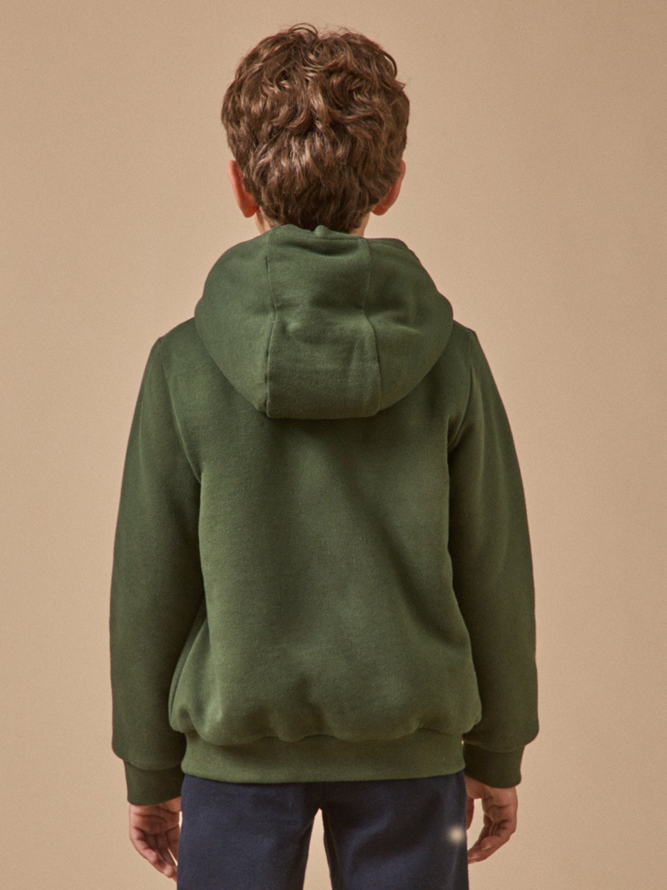 Boy's sherpa-lined zip sweatshirt