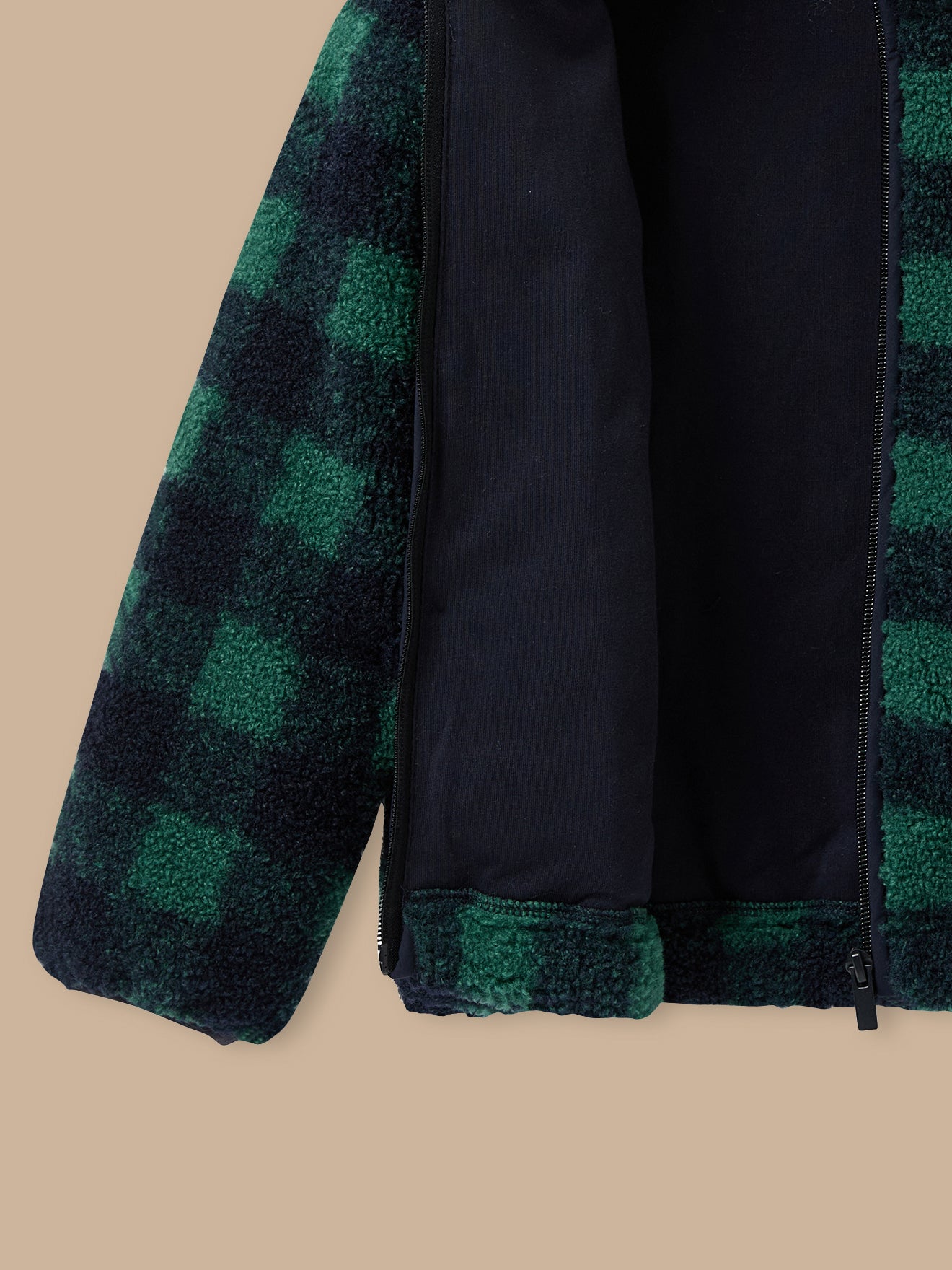 Boys' Checked Sherpa Jacket