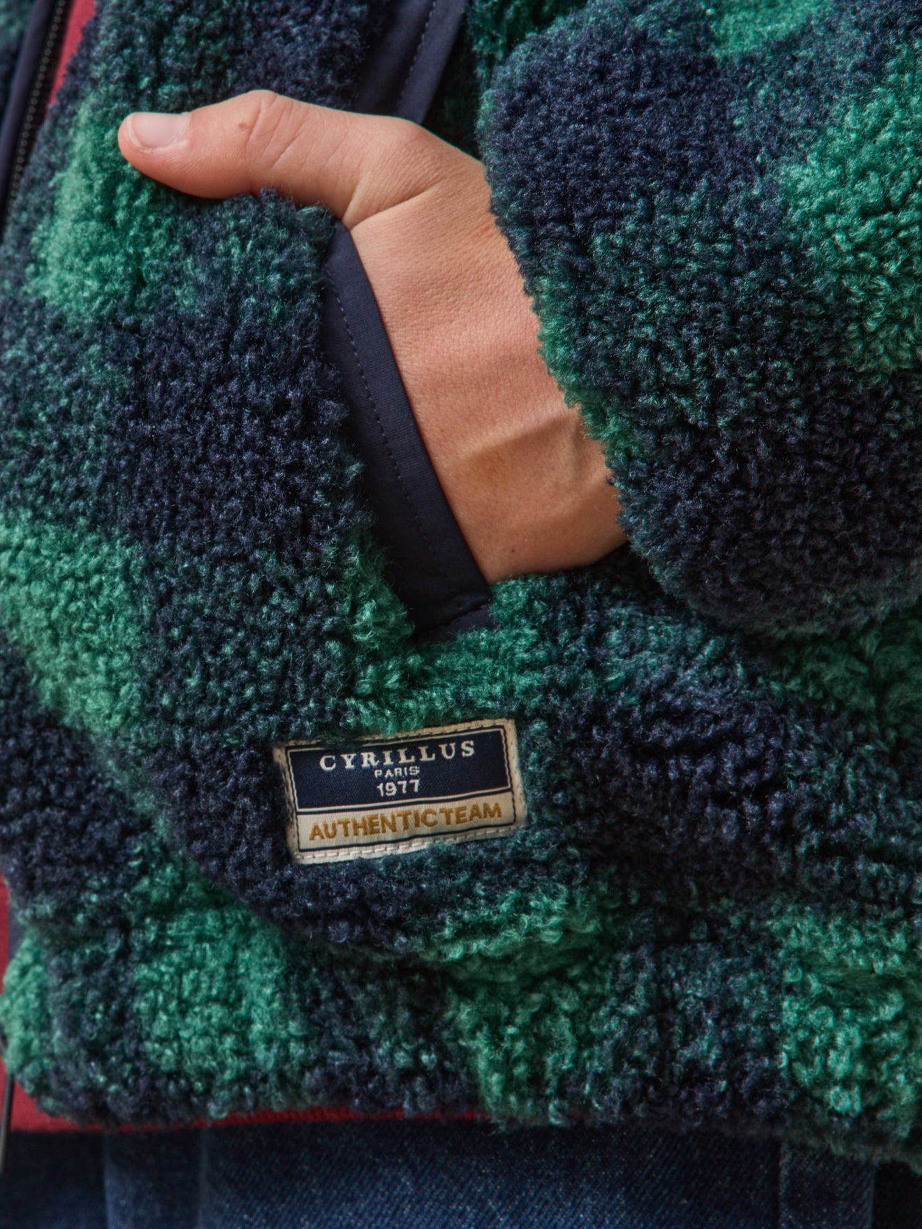 Boys' Checked Sherpa Jacket