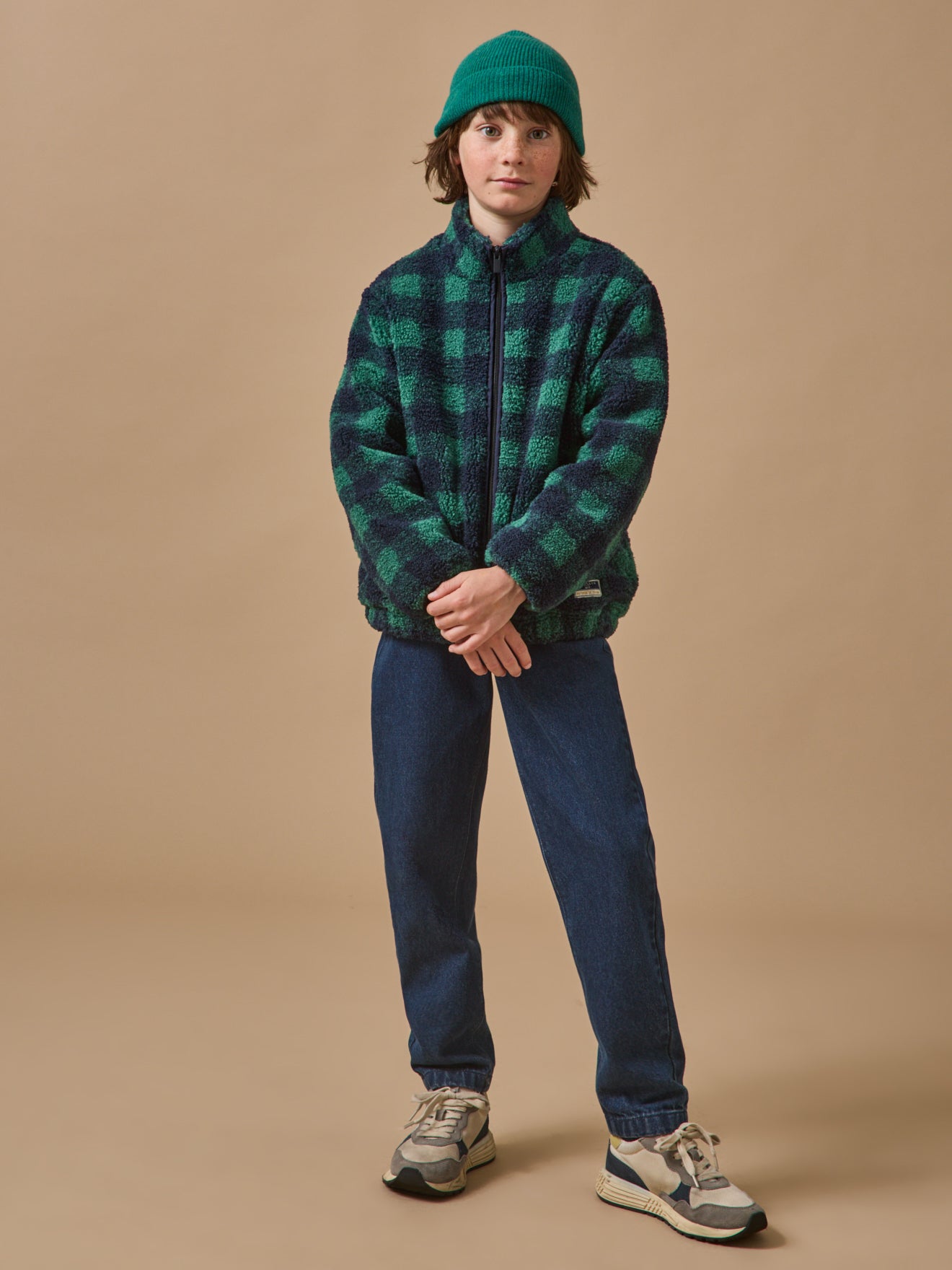 Boys' Checked Sherpa Jacket