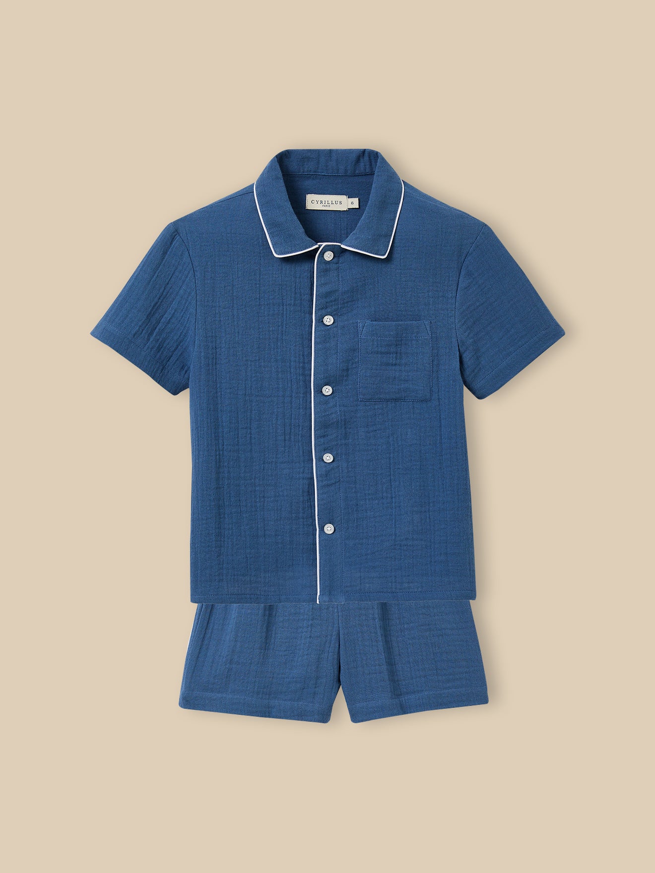 Boy's cotton gauze pyjamas with shorts