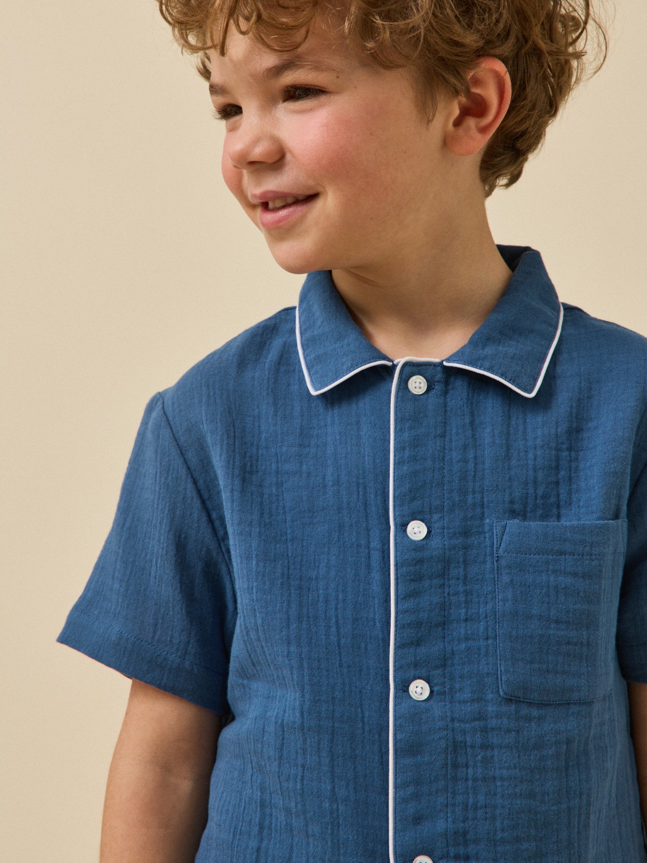 Boy's cotton gauze pyjamas with shorts