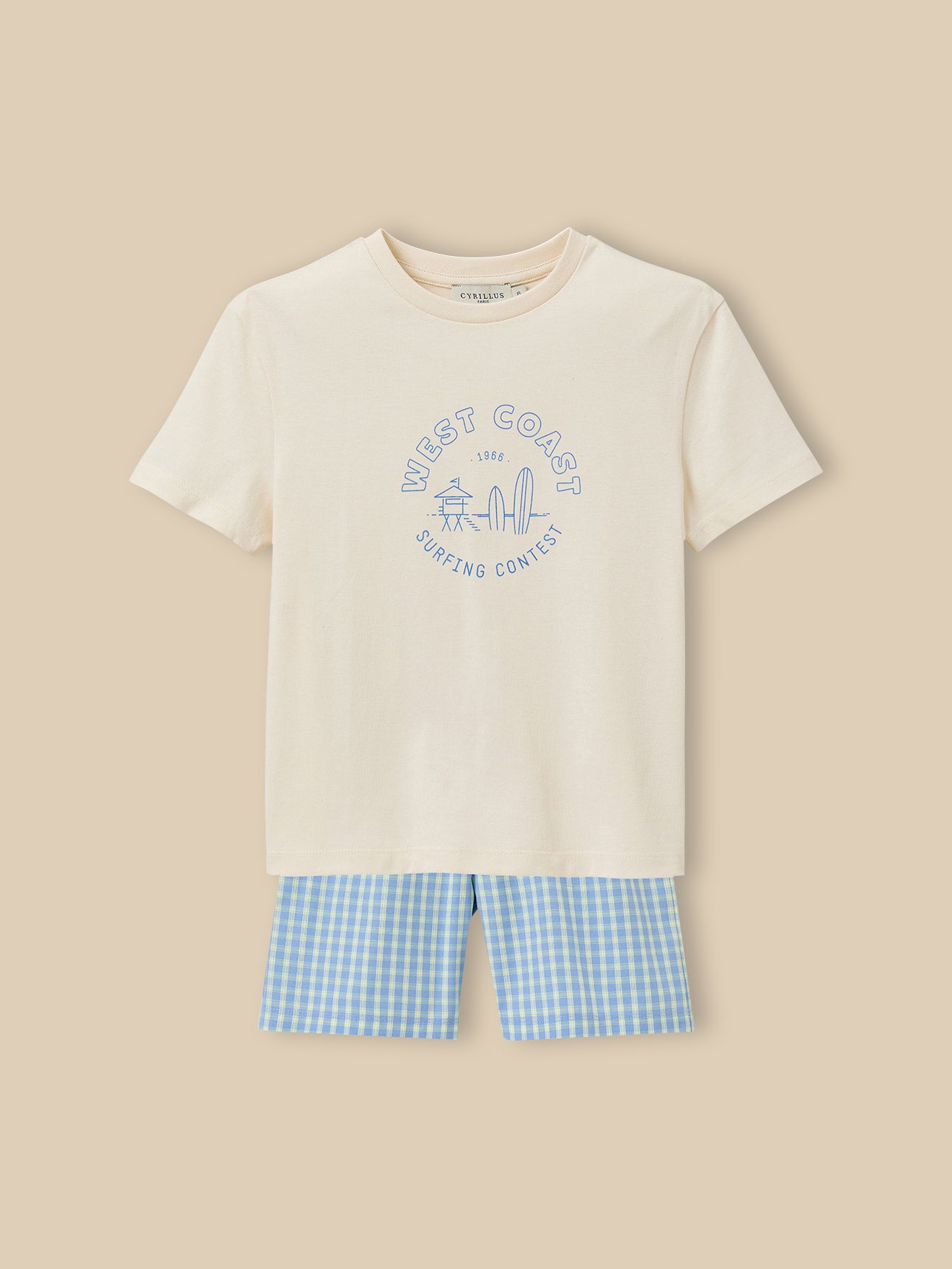 Boy's organic cotton pyjamas with shorts