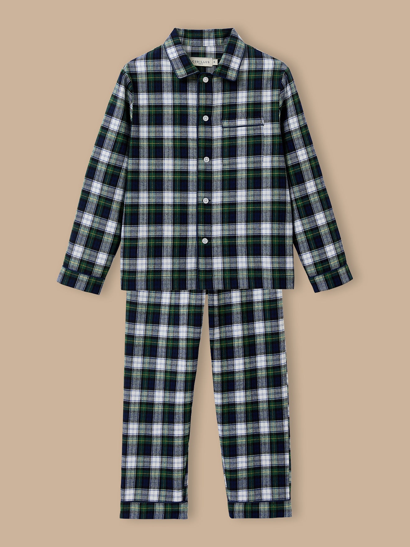 Pyjama grand-père carreaux Garçon