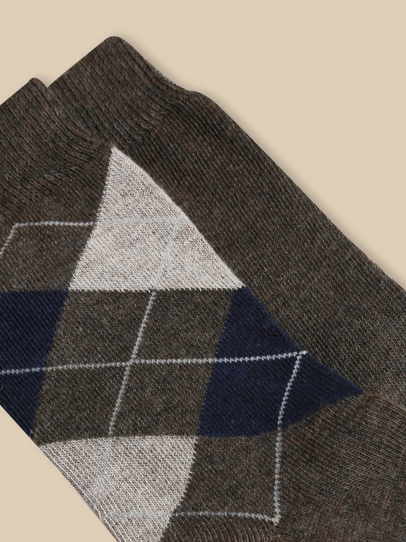 Lot de 2 chaussettes intarsia et unie