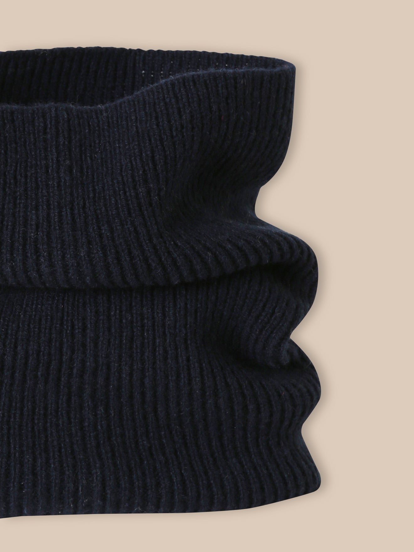 Children's ribbed merino wool snood