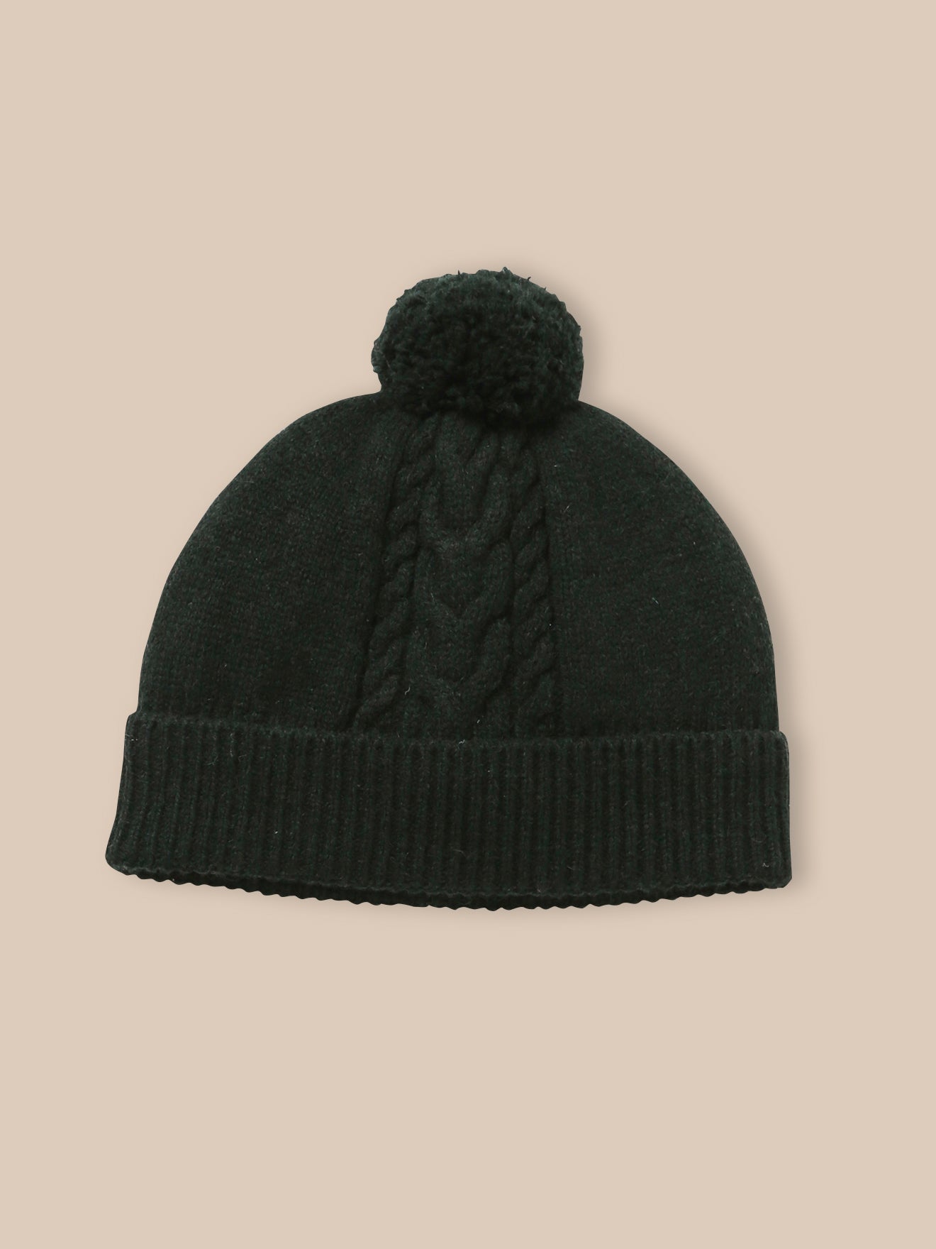 Boy's cable-knit lambswool beanie