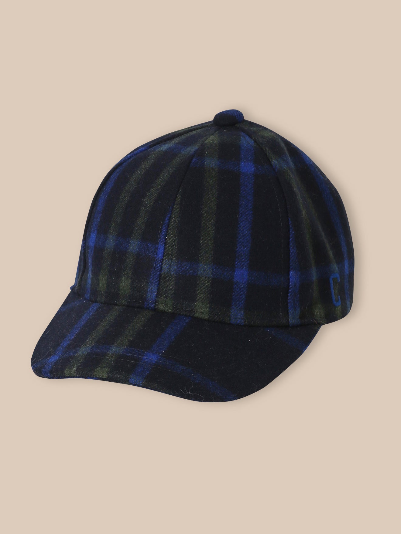 Boy's check wool cap