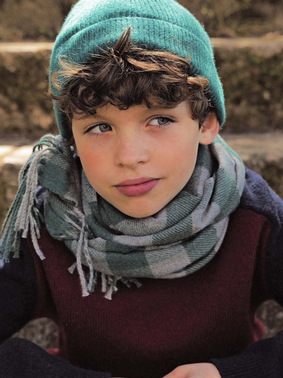 Bonnet en laine mérinos enfant