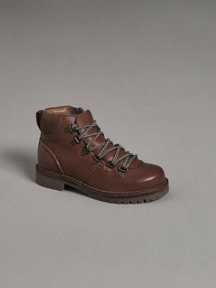 Boy's leather mountain boots