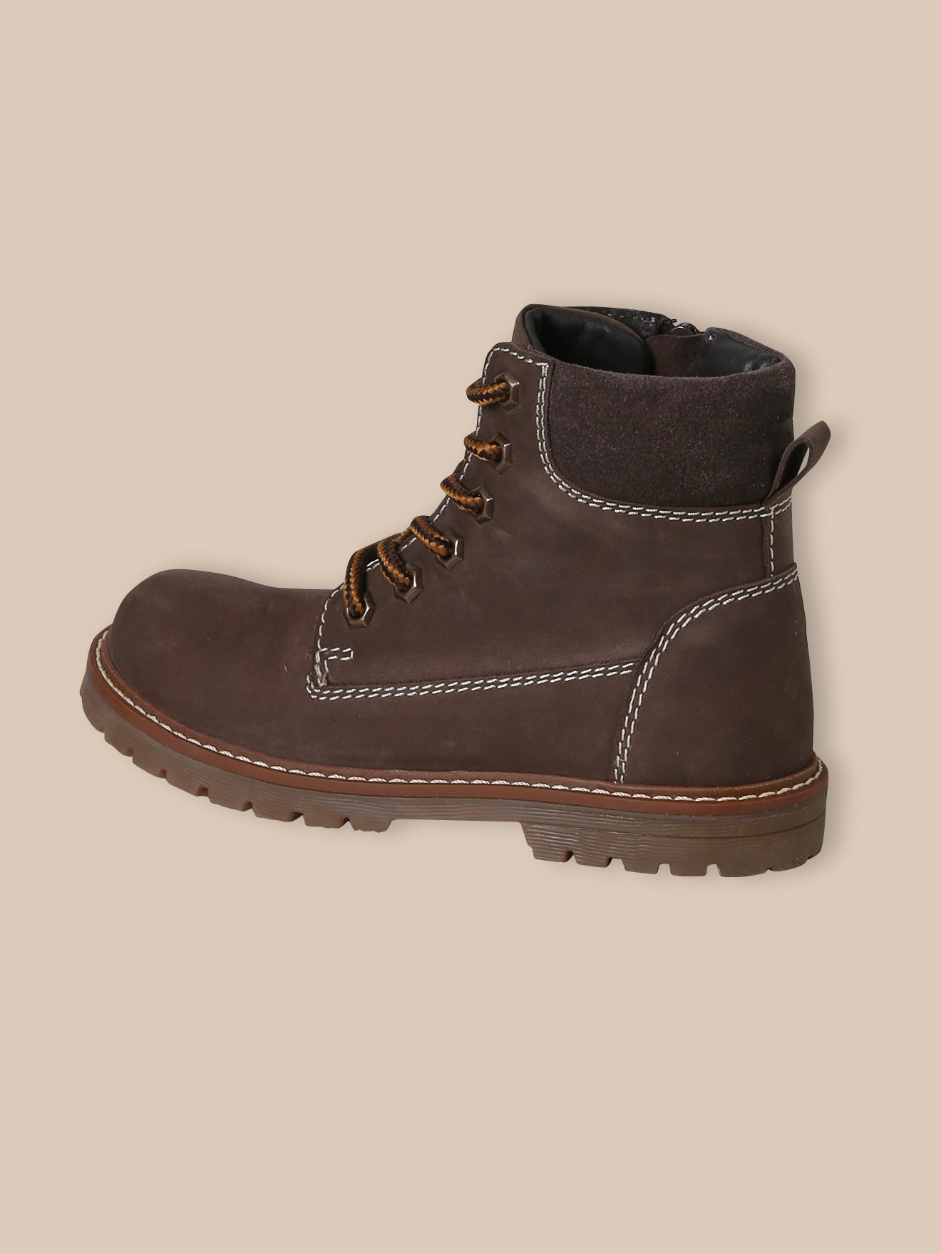 Bottines montantes en cuir Garçon