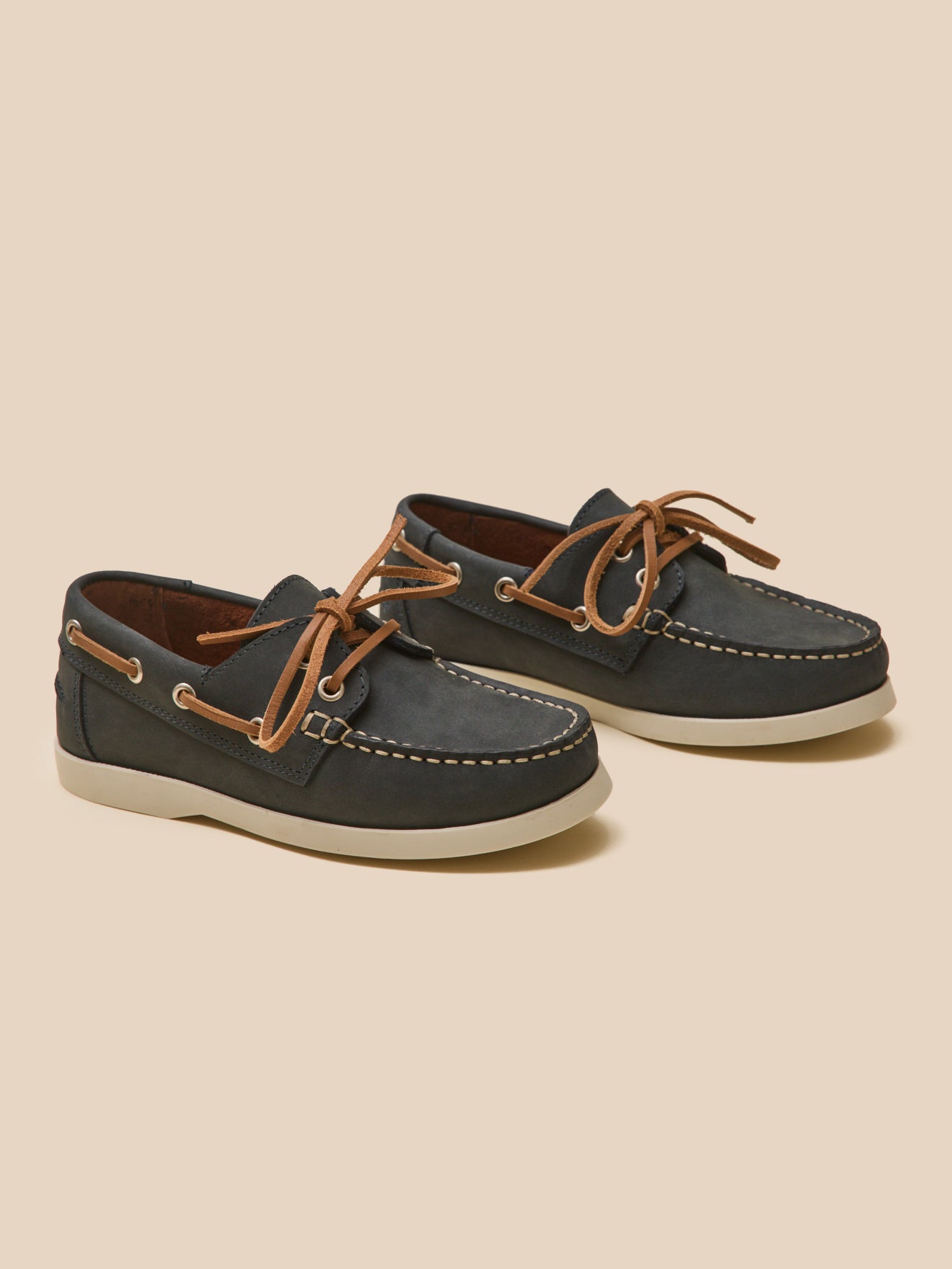 Chaussures bateau en cuir Garçon