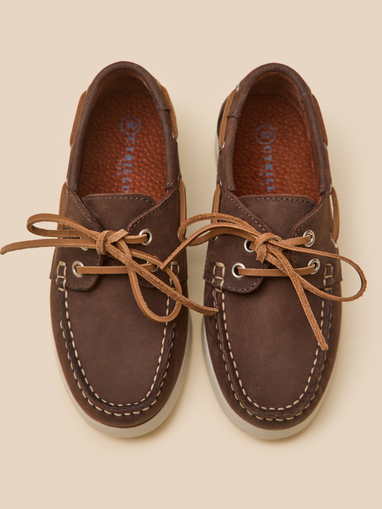 Chaussures bateau en cuir Garçon