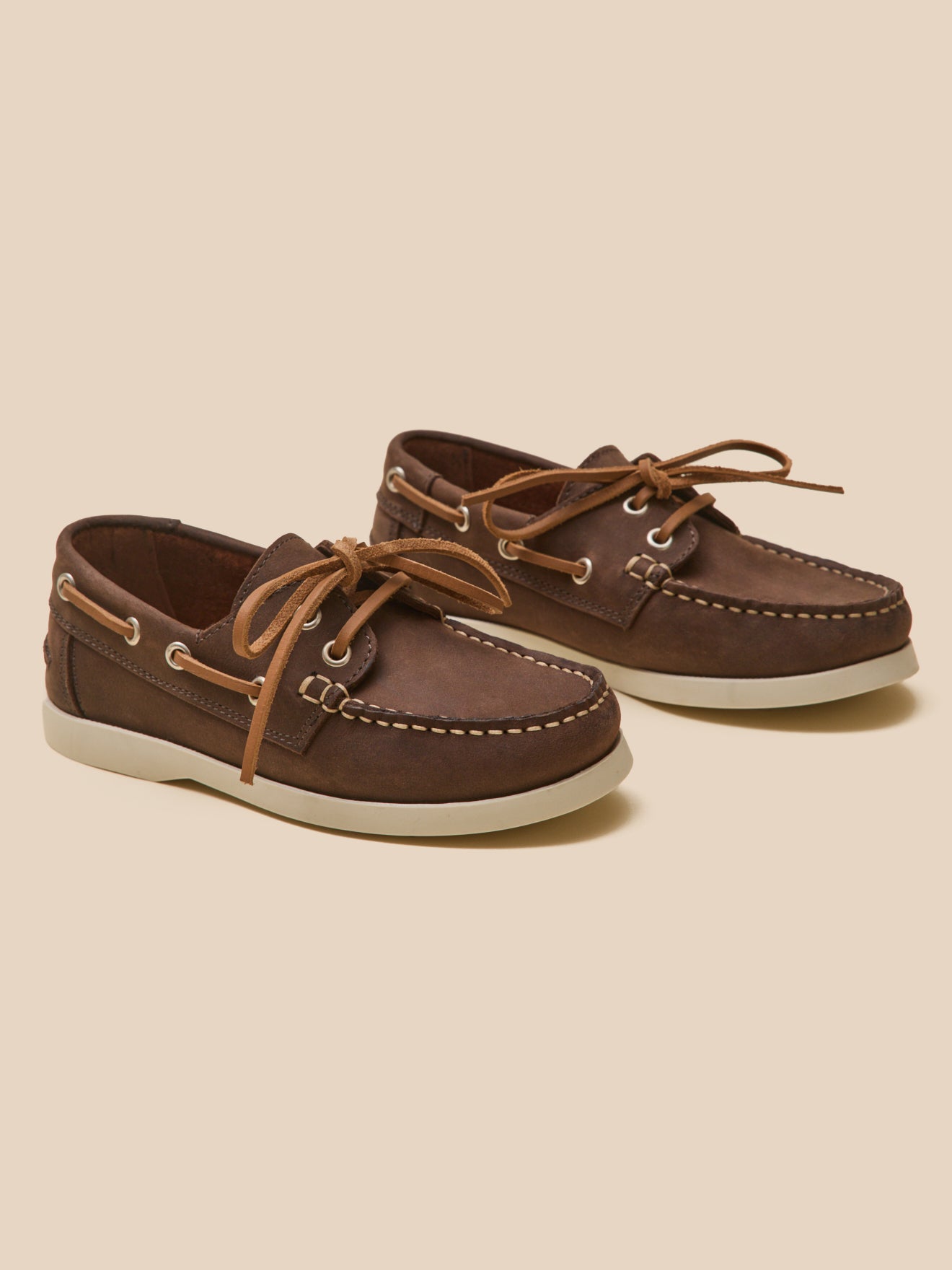Chaussures bateau en cuir Garçon